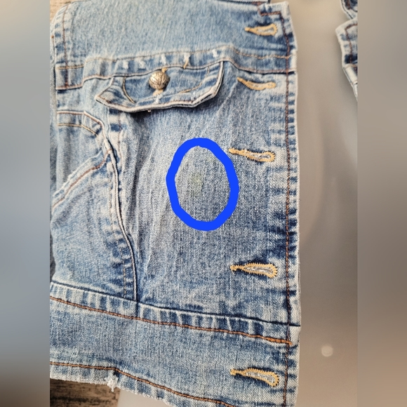 Vintage Cropped Denim Jacket by Rewind - Picture 11 of 12